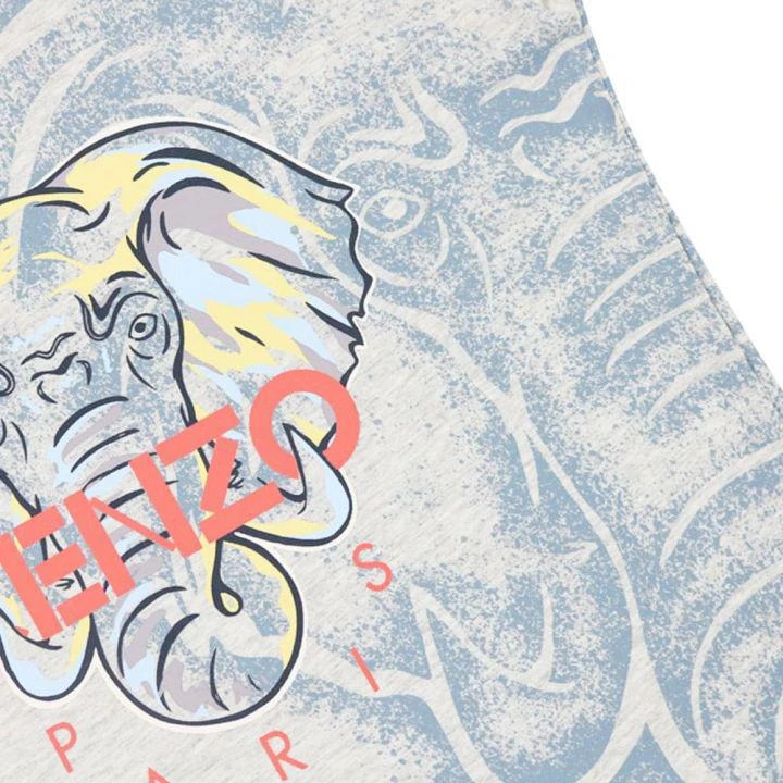 商品Kenzo|Grey Elephant Sprayed Logo T Shirt,价格¥223,第2张图片详细描述