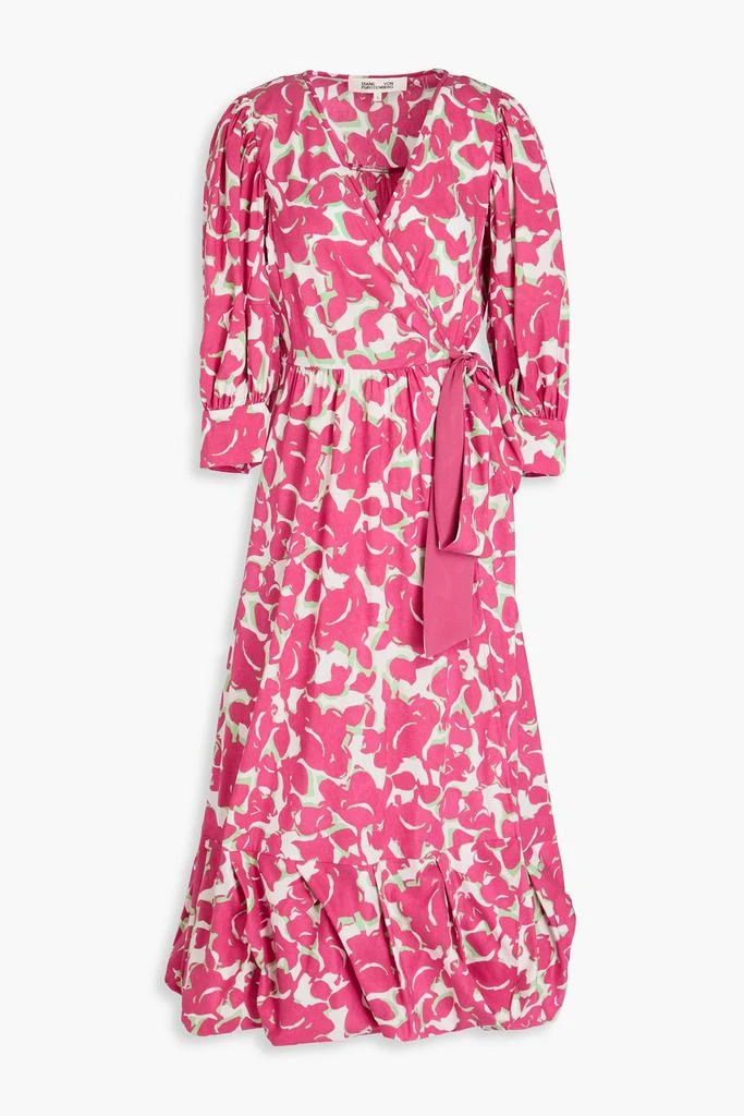 商品Diane von Furstenberg|Roxanna floral-print cotton-blend poplin midi wrap dress,价格¥1336,第1张图片