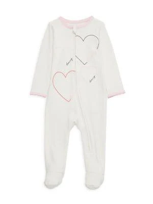 商品Tommy Hilfiger|Baby Girl's Logo Heart Graphic Footie,价格¥119,第1张图片