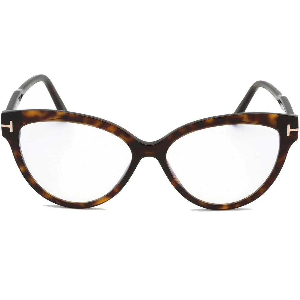 商品Tom Ford|Tom Ford Women's Eyeglasses - Dark Havana Cat-Eye Full-Rim Frame | FT5763-B 052,价格¥812,第2张图片详细描述