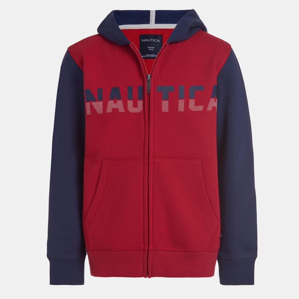 Nautica Toddler Boys' Colorblock Logo Full-Zip Hoodie (2T-4T)商品第3张图片规格展示