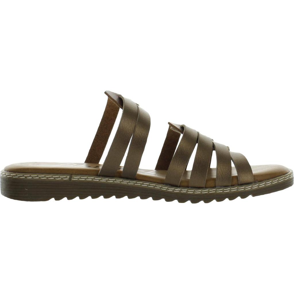 Blowfish Womens Osaki Strappy Metallic Slide Sandals商品第4张图片规格展示