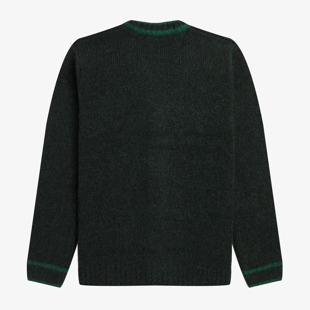 Fred Perry Contrast-Tipped Brushed Knit Cardigan商品第2张图片规格展示