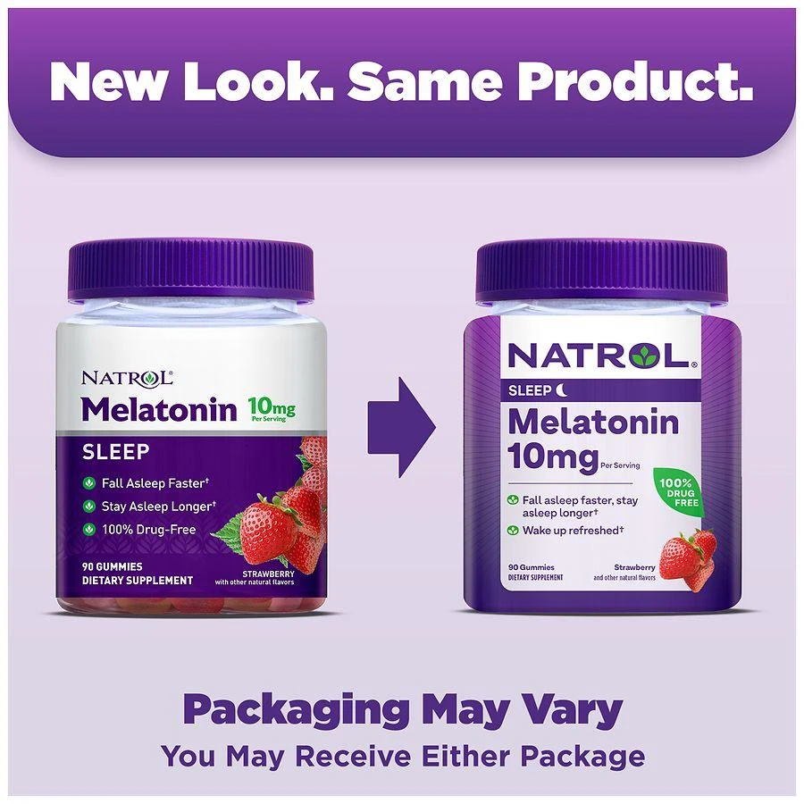 商品Natrol|Melatonin 10 mg, Sleep Support, Gummies Strawberry,价格¥135,第3张图片详细描述