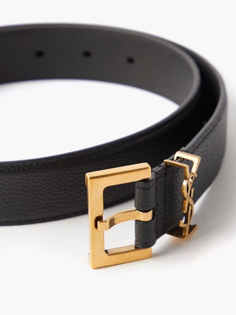 商品Yves Saint Laurent|YSL-plaque leather belt,价格¥4952,第2张图片详细描述