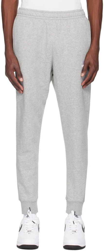 商品NIKE|Gray Embroidered Sweatpants,价格¥377,第1张图片