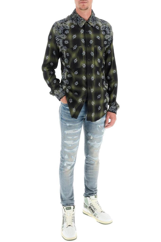 商品AMIRI|BLEACH BANDANA SHADOW PLAID SHIRT,价格¥5778,第4张图片详细描述