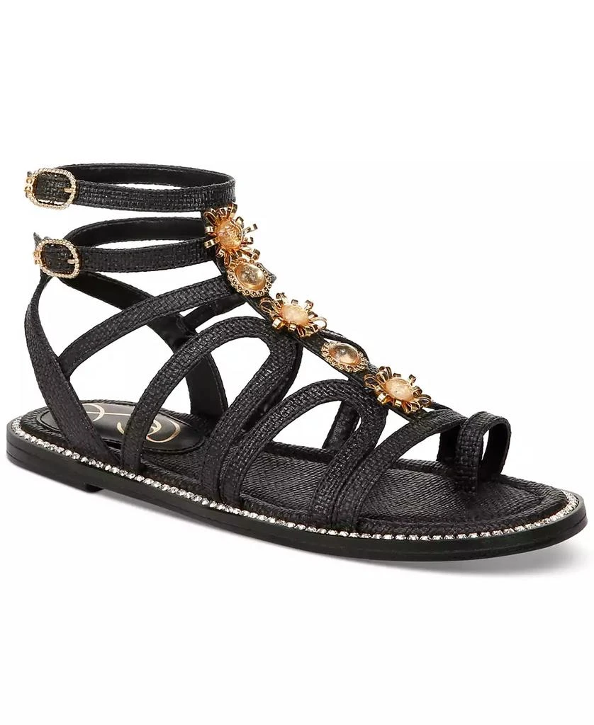 商品Sam Edelman|Tianna Embellished Strappy Gladiator Flat Sandals,价格¥834,第1张图片