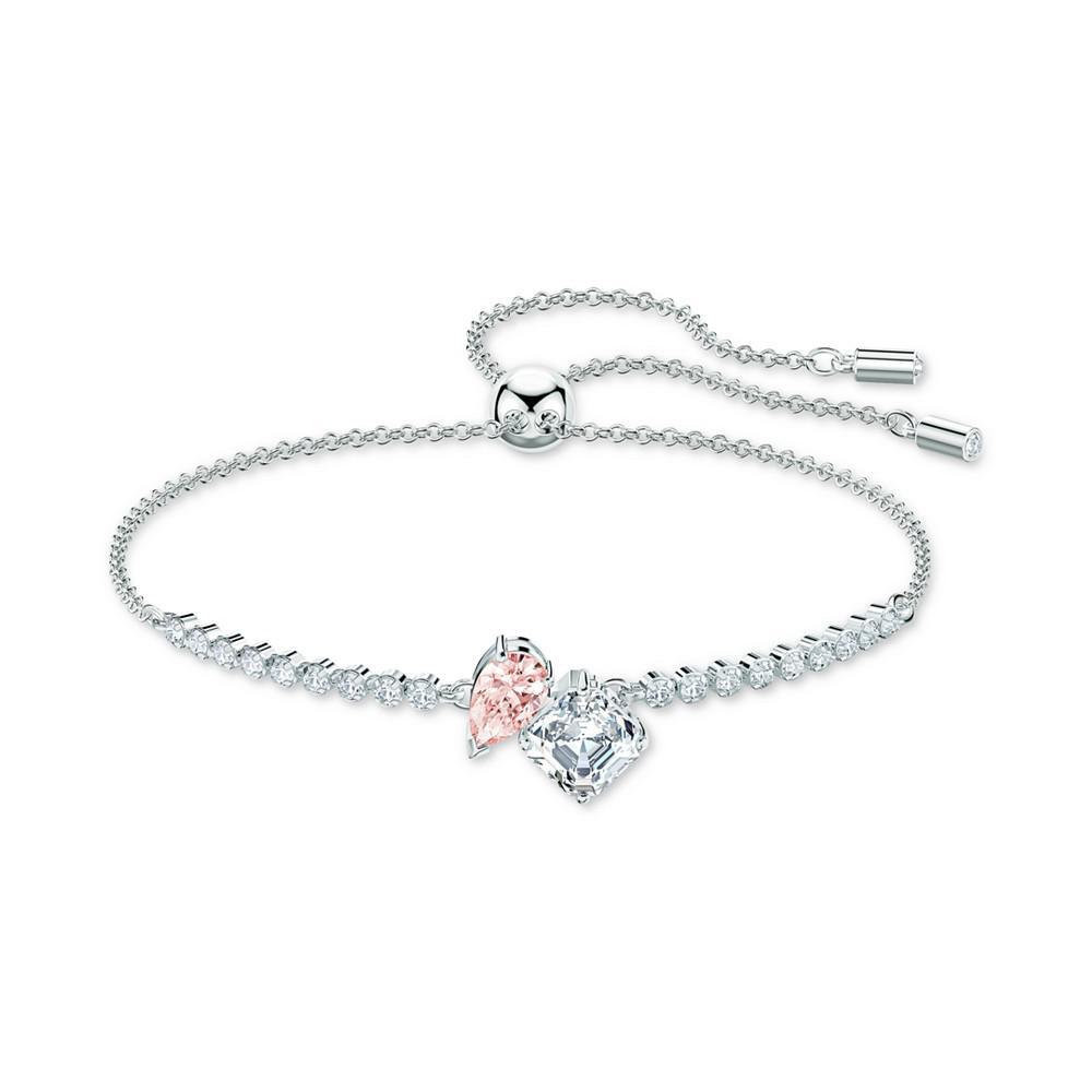 商品Swarovski|Silver-Tone Double Crystal Slider Bracelet,价格¥657,第1张图片