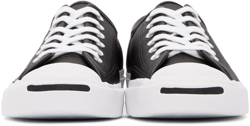 商品Converse|Black Leather Jack Purcell OX Sneakers,价格¥609,第4张图片详细描述