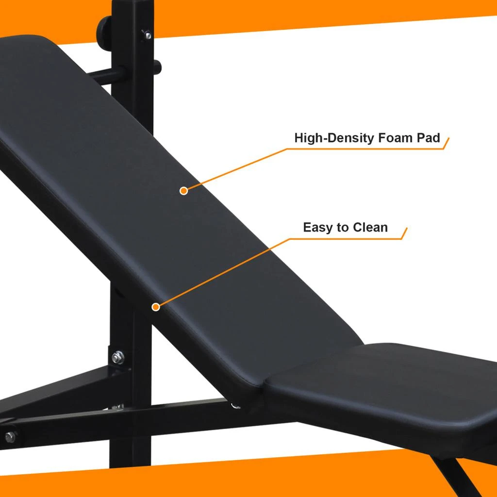 商品Simplie Fun|Olympic Weight Bench, Bench Press Set with Squat Rack and Bench for Home Gym Full-Body Workout,价格¥1807,第3张图片详细描述