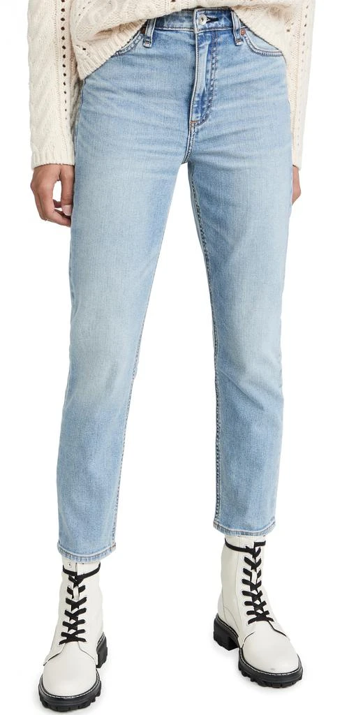 商品Rag & Bone|Rag & Bone Nina 高腰烟管九分牛仔裤,价格¥493,第1张图片