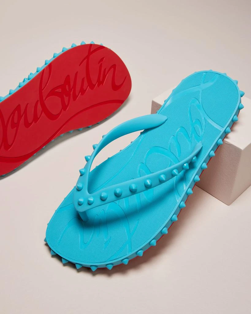 商品Christian Louboutin|Loubi Donna Spike Red Sole Flip Flops,价格¥2868,第2张图片详细描述