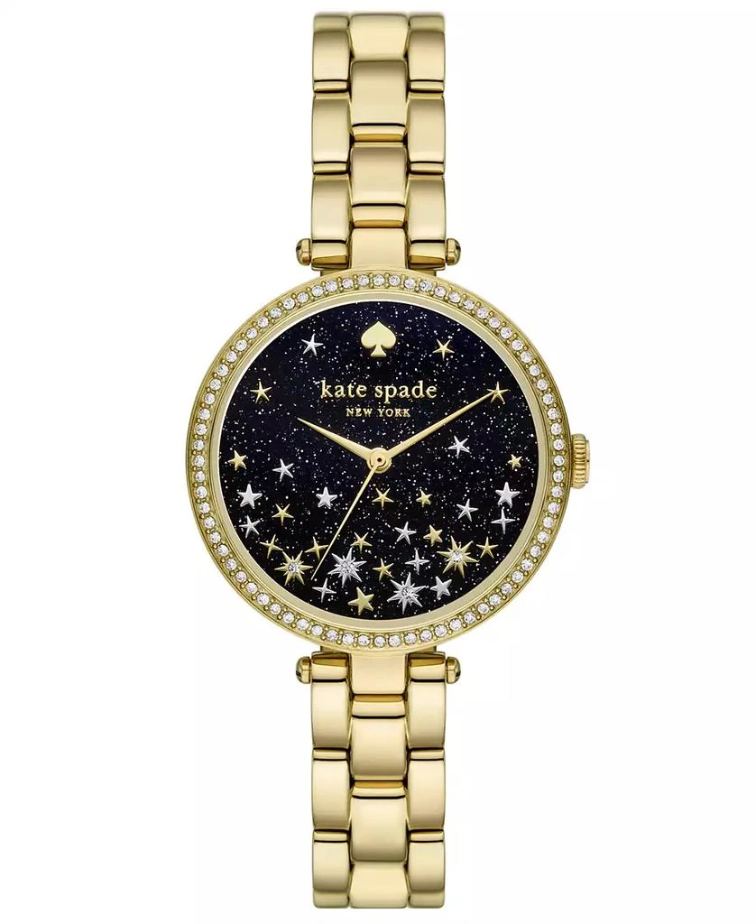 商品Kate Spade|Women's Holland Three Hand Gold-Tone Stainless Steel Watch 34mm,价格¥834,第1张图片