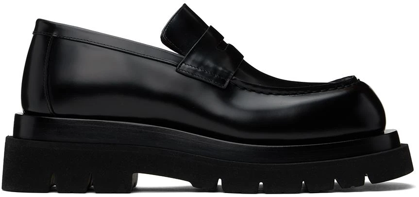 商品Bottega Veneta|Black Lug Loafers,价格¥9785,第1张图片