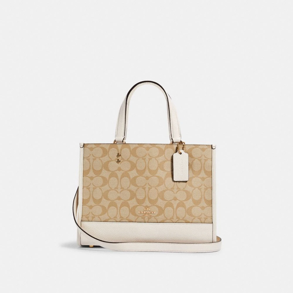 商品[国内直发] Coach|  蔻驰手提包女士专柜款Dempsey 30老花满印拼皮革单肩包斜挎包 大号1955  IMDQC,价格¥2010,第1张图片