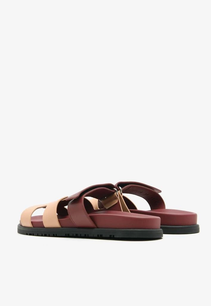 商品Hermes|Chypre Sandals in Beige Perlino and Rouge H Calfskin,价格¥14429,第4张图片详细描述