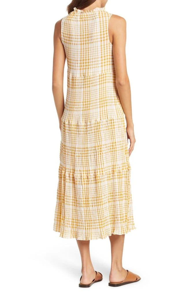商品MAXSTUDIO|Plaid Sleeveless Tiered Maxi Dress,价格¥259,第2张图片详细描述