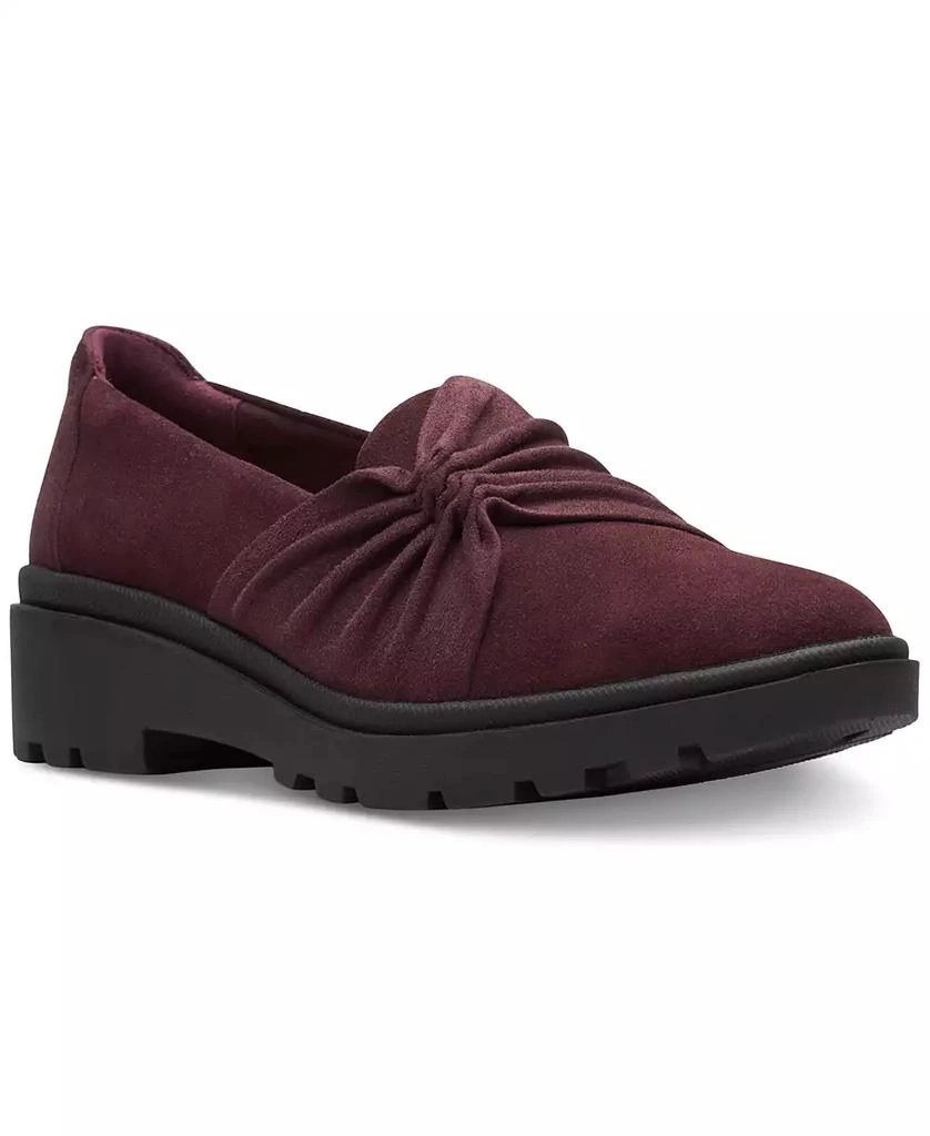 商品Clarks|Women's Calla Style Ruched Slip-On Flats,价格¥306,第1张图片