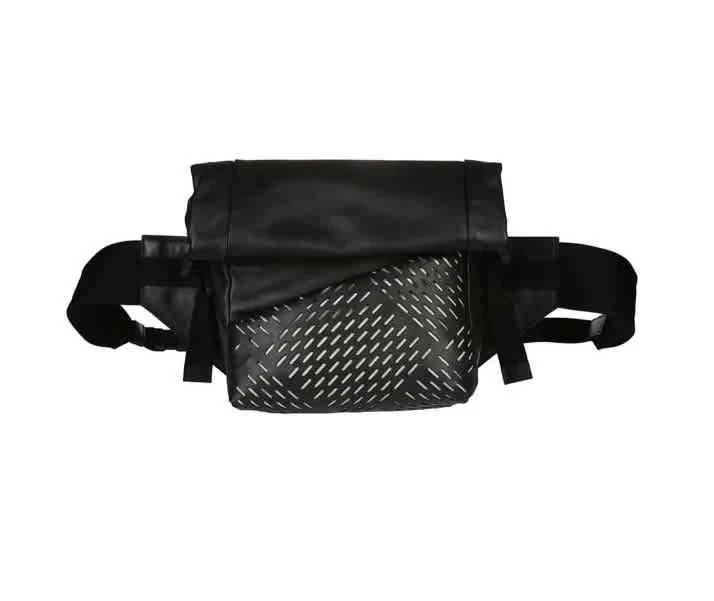 商品Bottega Veneta|Men's Perforated Belt Bag in Black,价格¥5472,第1张图片
