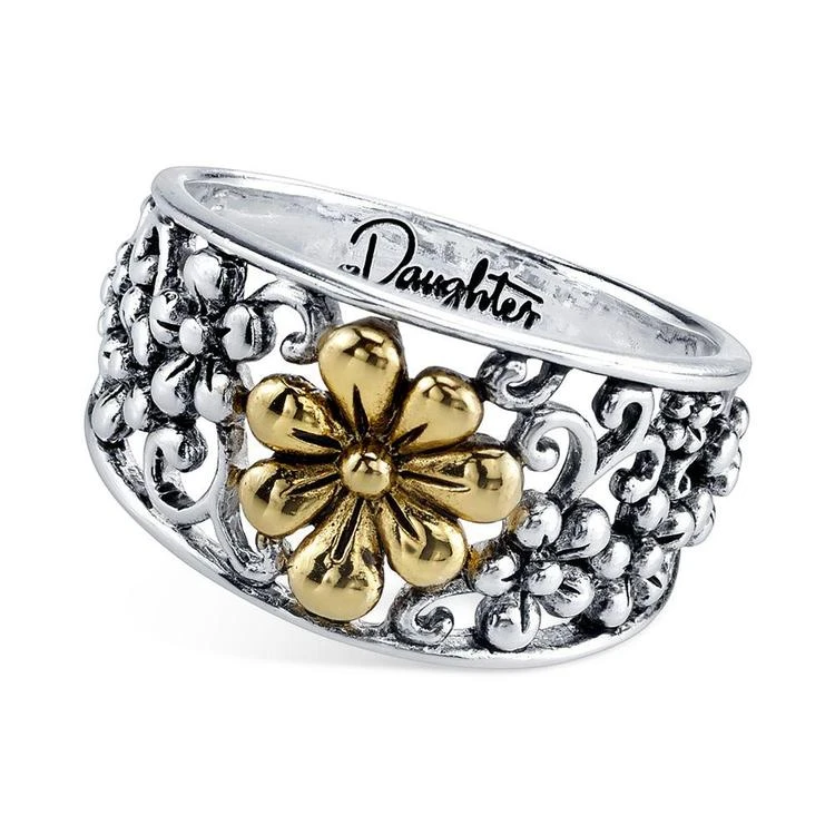 商品Unwritten|Daughter Flower Ring in Sterling Silver and Gold-Flashed Sterling Silver,价格¥247,第1张图片