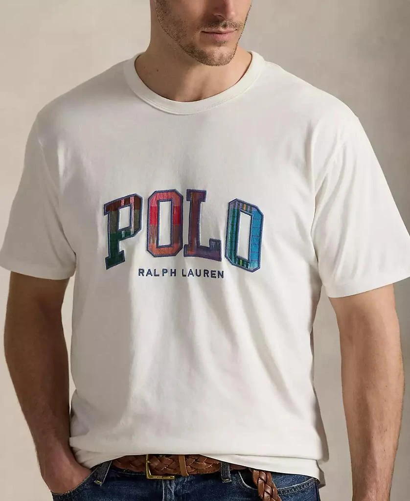商品Ralph Lauren|Men's Big & Tall Plaid-Logo Jersey T-Shirt,价格¥592,第3张图片详细描述