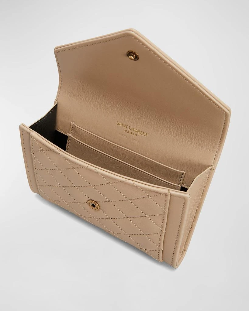 商品Yves Saint Laurent|Gaby Small YSL Flap Envelope Wallet in Quilted Smooth Leather,价格¥4817,第3张图片详细描述