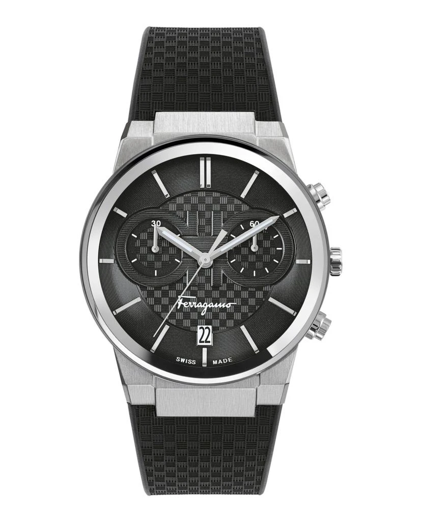 商品Salvatore Ferragamo|男士 蓝宝石计时硅胶手表,价格¥3305,第1张图片