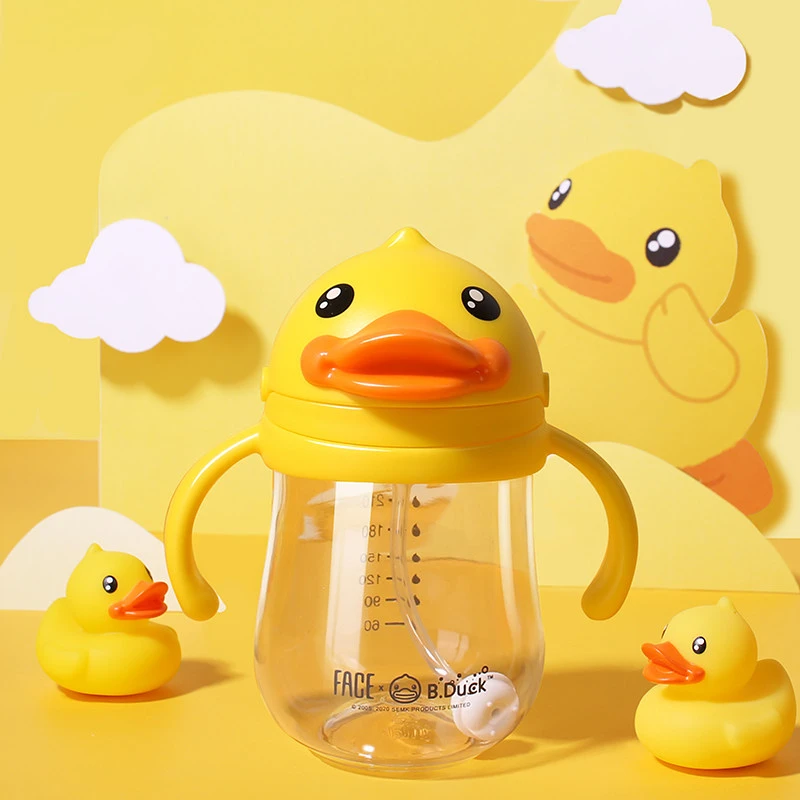 商品FACE|FACE×B.DUCK 儿童学饮杯 280ML 吸管杯子水杯,价格¥112,第1张图片