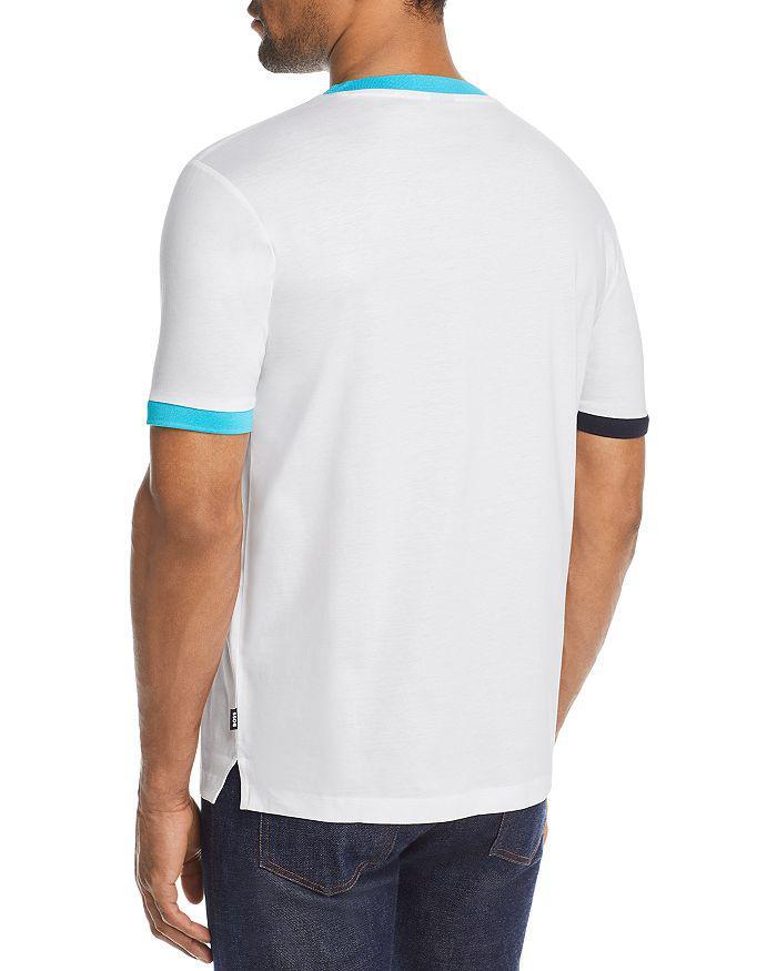 商品Hugo Boss|Regular Fit Short Sleeve Contrast Trim Tee,价格¥568,第4张图片详细描述