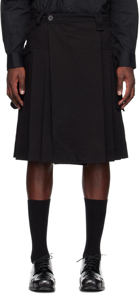 黑色褶裥半身裙商品第1张图片规格展示