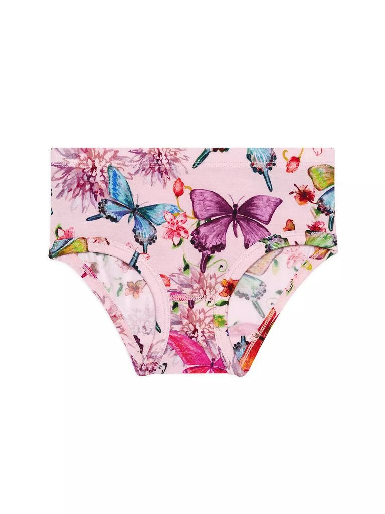 商品Posh Peanut|Little Girl's & Girl's Watercolor Butterfly Girl's 3-Piece Brief Set,价格¥101,第4张图片详细描述