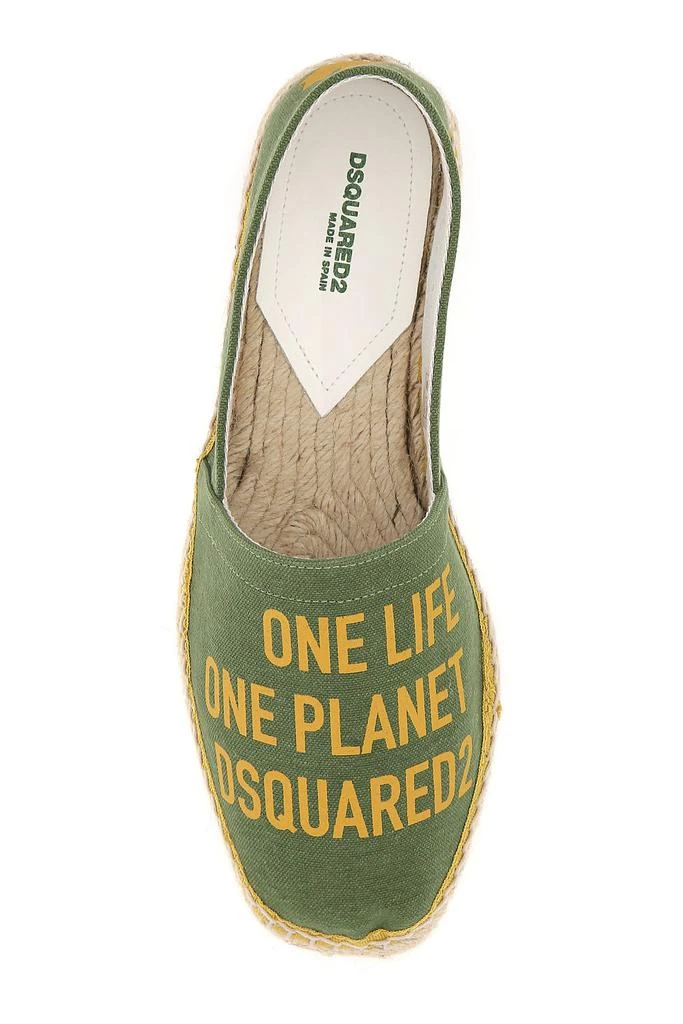 商品DSQUARED2|Military green canvas espadrilles,价格¥2090,第3张图片详细描述