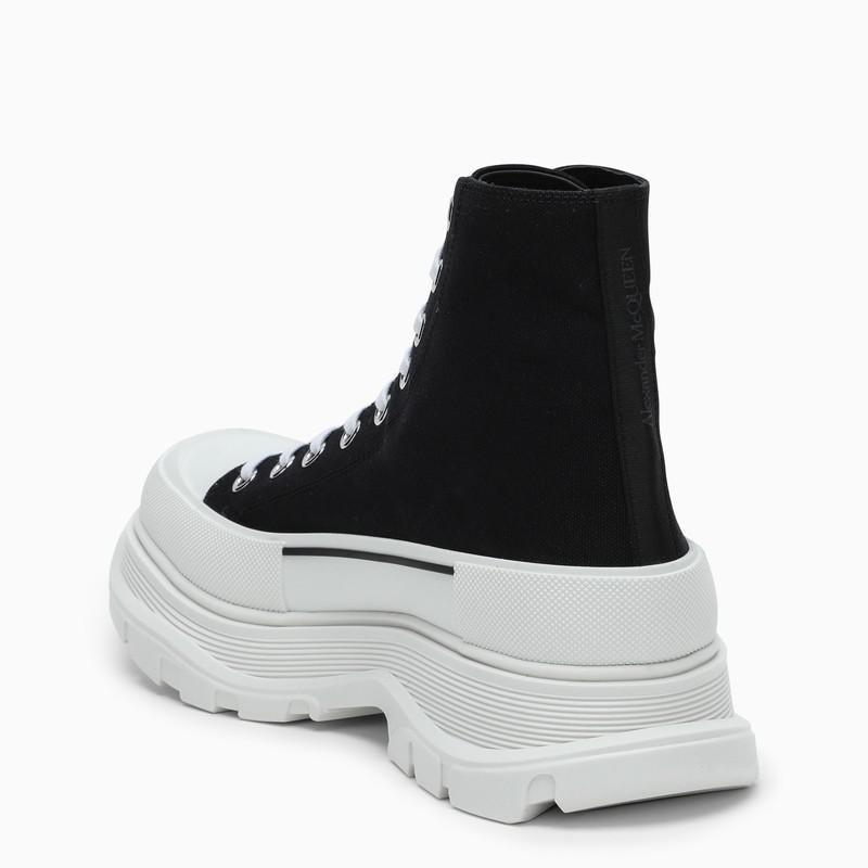 商品Alexander McQueen|Black canvas Tread Slick boots,价格¥4459,第6张图片详细描述