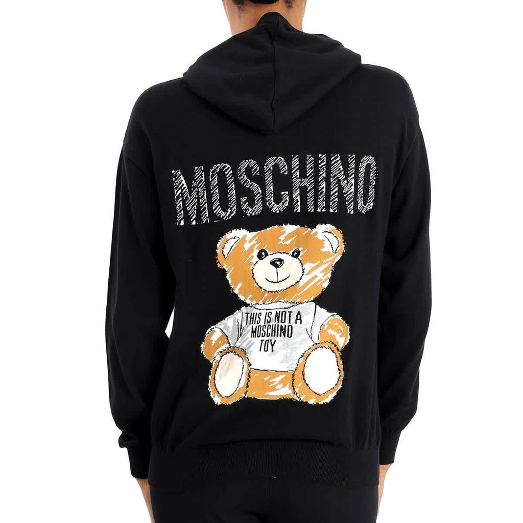 商品Moschino|Ladies Black Cotton Teddy Bear Hoodie,价格¥1947,第3张图片详细描述