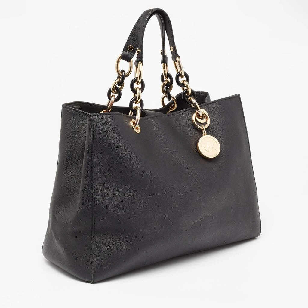 商品[二手商品] Michael Kors|MICHAEL Michael Kors Black Leather Large Cynthia Tote,价格¥1006,第3张图片详细描述
