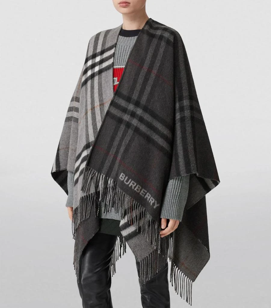 商品Burberry|Wool-Cashmere Check Cape,价格¥9652,第3张图片详细描述