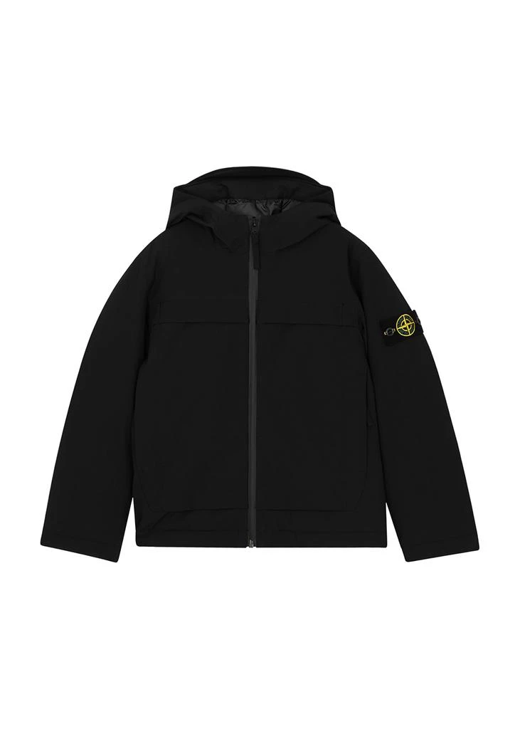 商品Stone Island|KIDS Black hooded shell jacket (6-8 years),价格¥2690,第1张图片