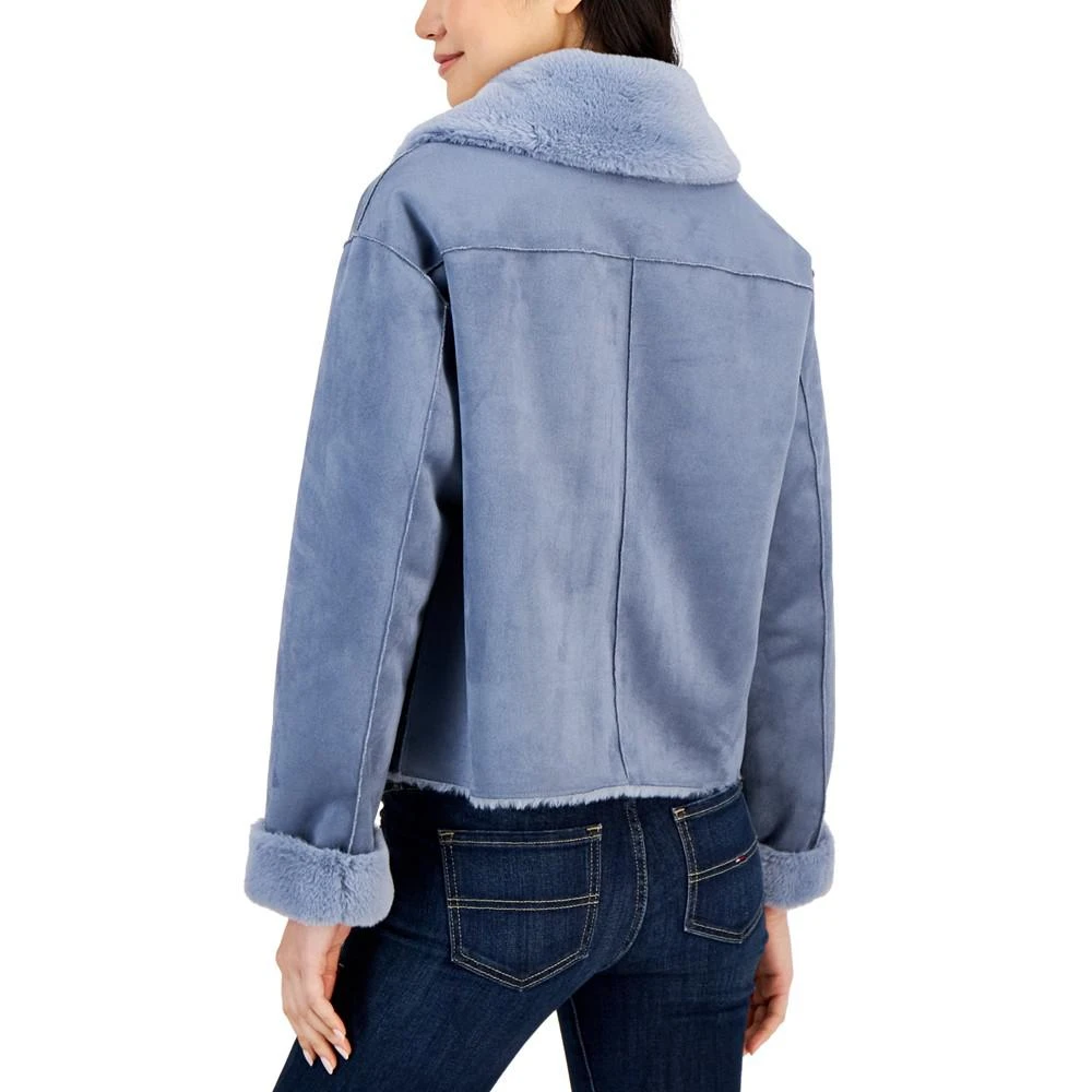 商品Tommy Hilfiger|Women's Faux-Fur Wide-Collar Cropped Jacket,价格¥585,第2张图片详细描述
