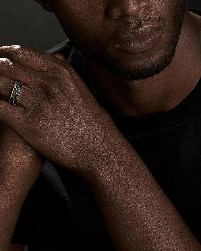 商品David Yurman|Men's Forged Carbon Band Ring in 18K Gold,价格¥16791,第3张图片详细描述
