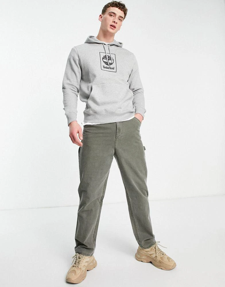 商品Timberland|Timberland Stack logo hoodie in light grey ,价格¥581,第4张图片详细描述