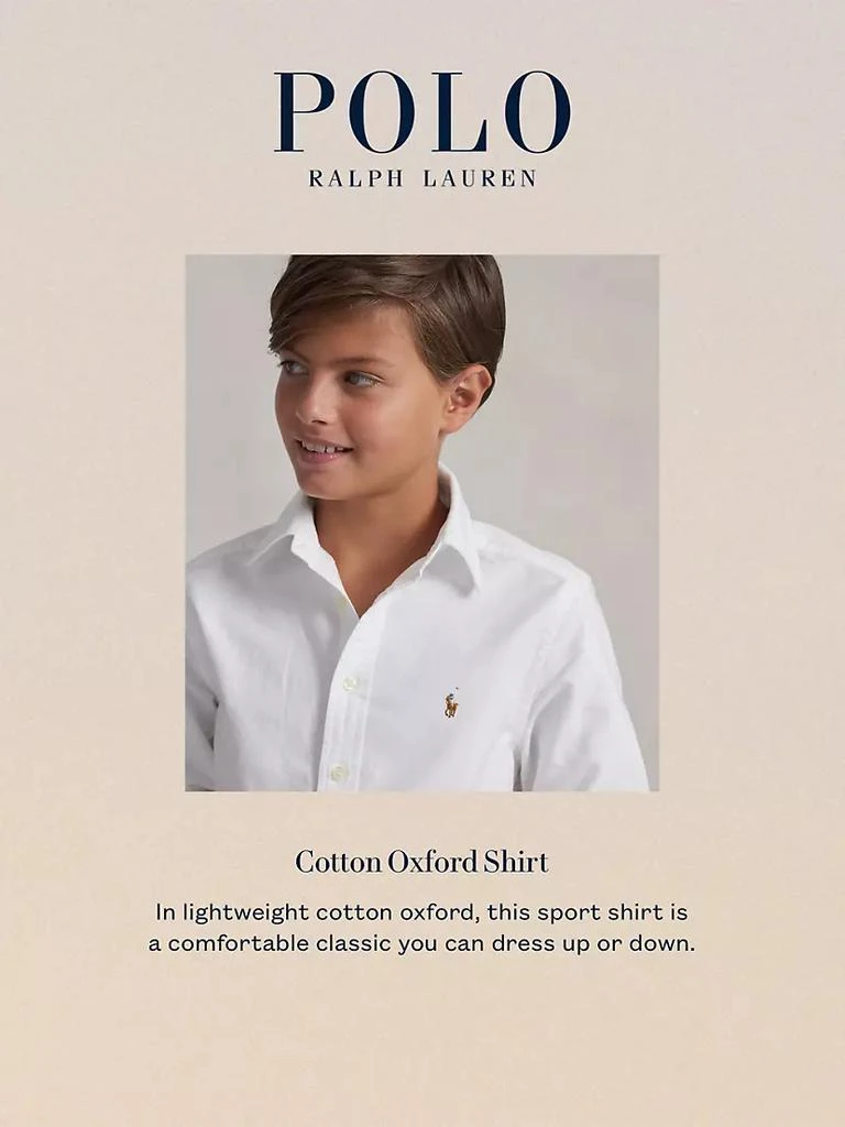 商品Ralph Lauren|小童 & 男童棉质牛津运动衬衫,价格¥406,第5张图片详细描述