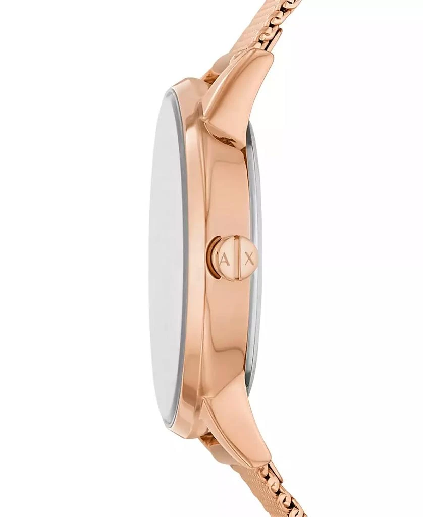 商品Armani Exchange|AX Women's Rose Gold-Tone Mesh strap Watch with Bracelet 28mm,价格¥1422,第3张图片详细描述