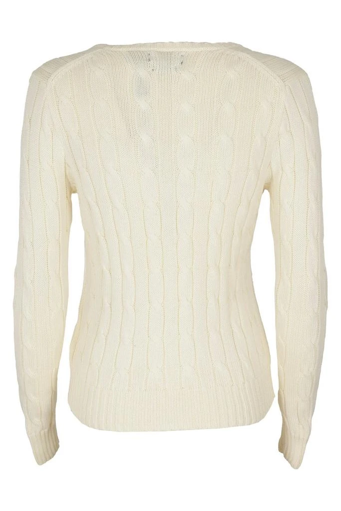 商品Ralph Lauren|Polo Ralph Lauren Kimberly Cable-Knitted V-Neck Jumper,价格¥1589,第2张图片详细描述