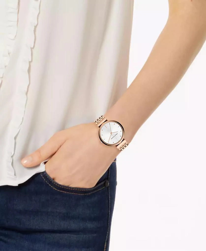 商品Armani Exchange|Women's Zoe Rose Gold-Tone Stainless Steel Bracelet Watch 36mm,价格¥1385,第2张图片详细描述