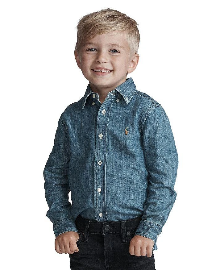 商品 Ralph Lauren Boys' Denim Button-Down Shirt - Little Kid, Big Kid 图