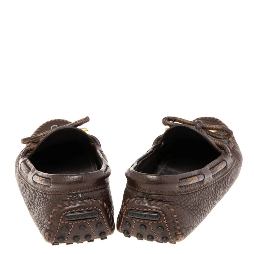 商品[二手商品] Louis Vuitton|Louis Vuitton Brown Leather Arizona Bow Loafers Size 37.5,价格¥2699,第5张图片详细描述