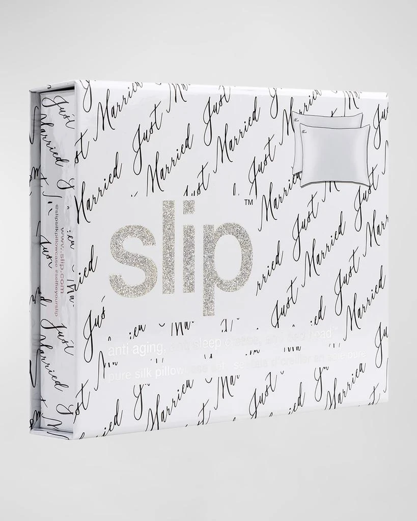 商品Slip|Just Married Queen Pillowcase Duo,价格¥1530,第2张图片详细描述