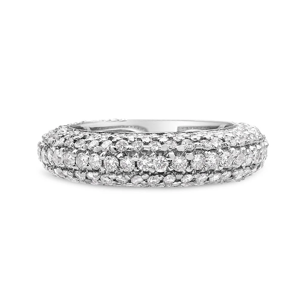 商品Haus of Brilliance|14K White Gold 2 1/2 Cttw Round-Cut Diamond Cluster Band Ring,价格¥26313,第1张图片