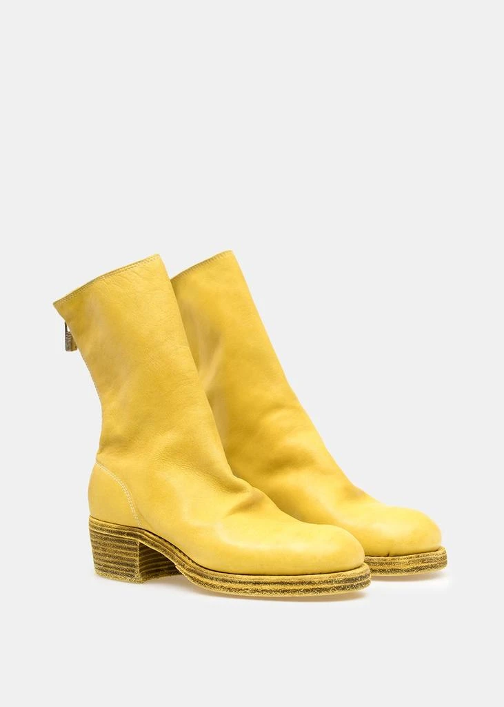 商品guidi|Guidi Yellow 788Z Back Zip Boots,价格¥5599,第3张图片详细描述